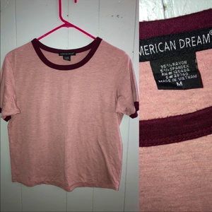 American dream ash maroon crop top size M